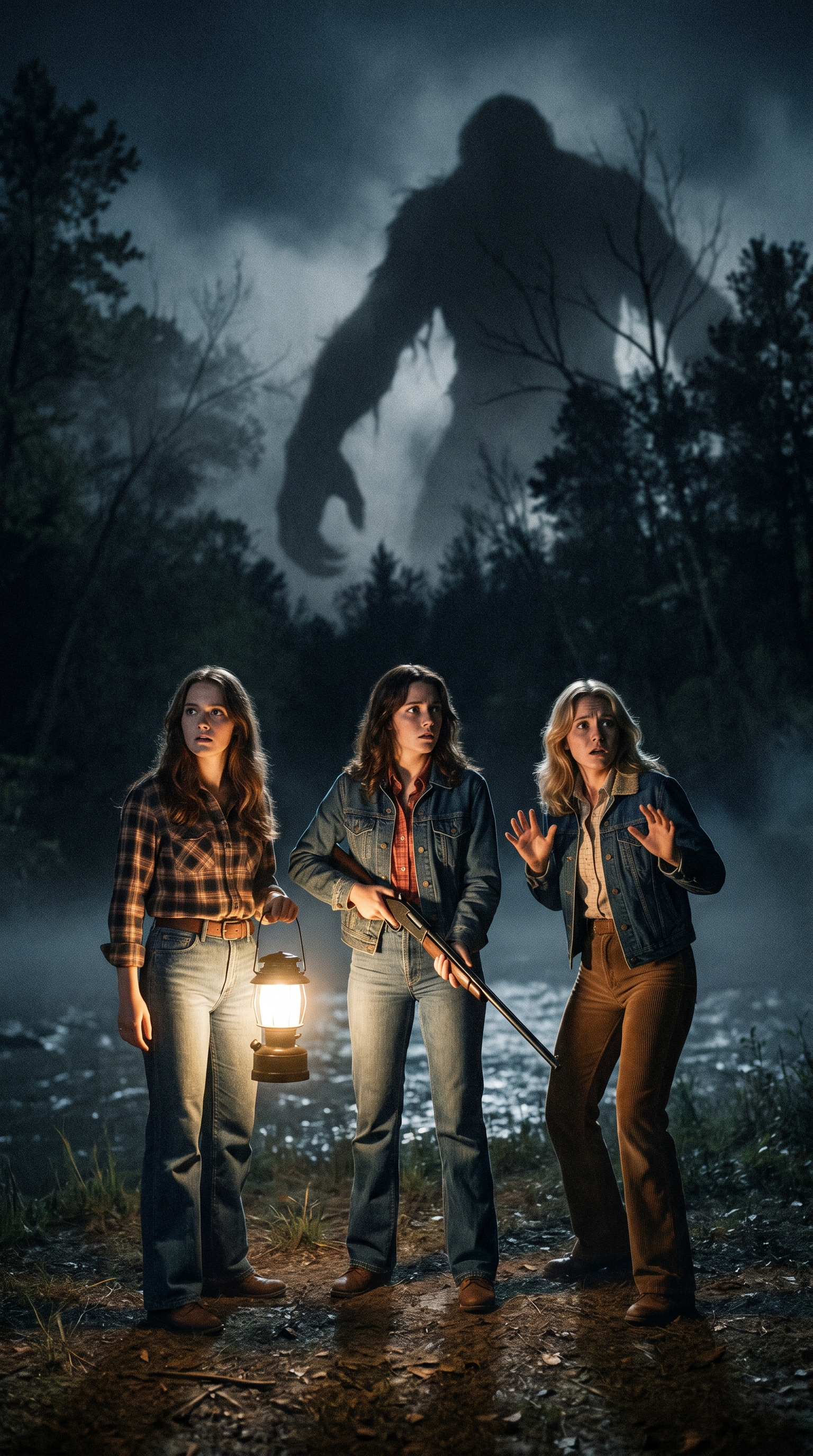Three women face the shadow in the Spottsville treeline